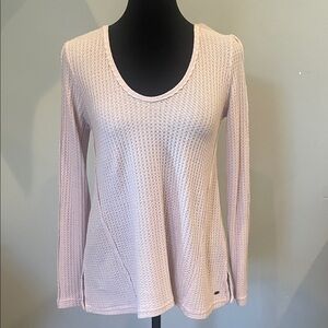 Pink Waffle Knit Long Sleeve Top O’Neil brand xs